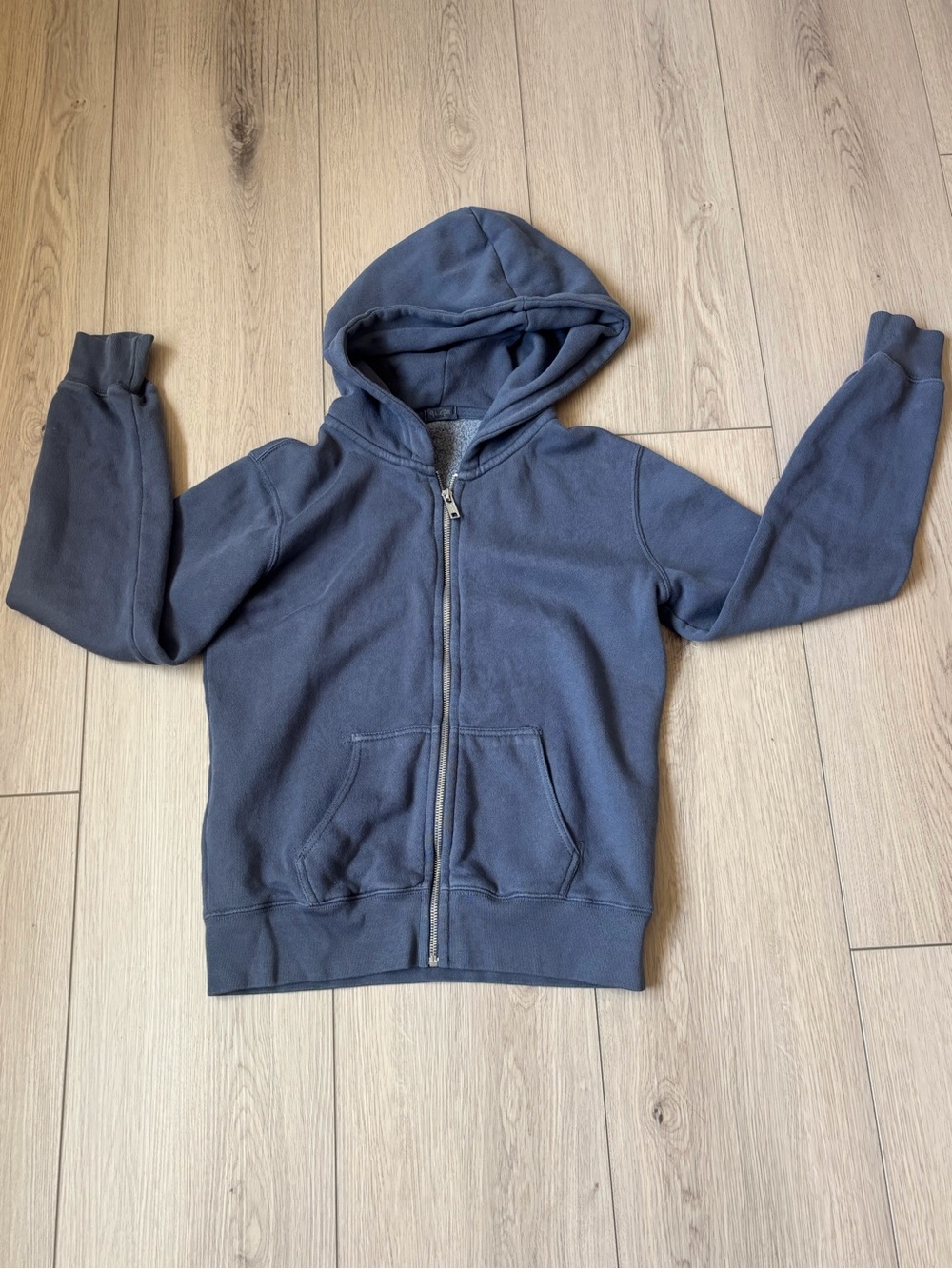 Women's Dark Gray Zip-Up Hooded Sweatshirt